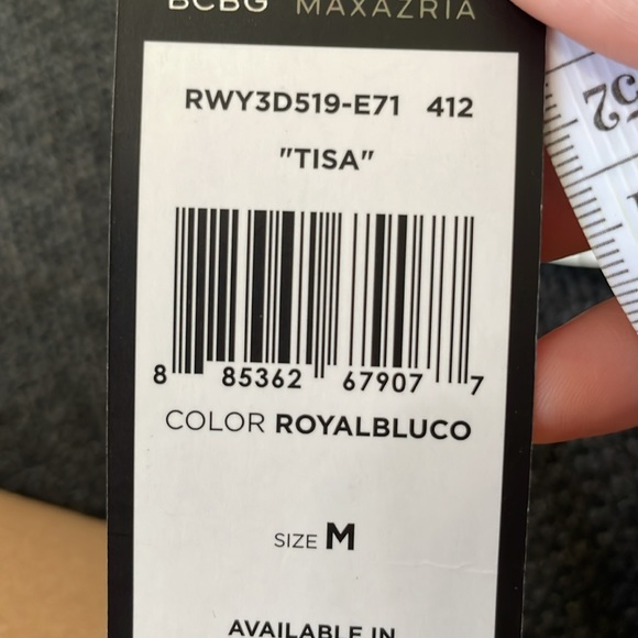 { BCBG Skirt } Pleated Blue Color block Tisa Skirt - Picture 10 of 10